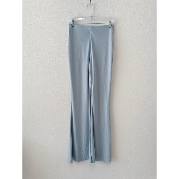 L'Academie Chance Light Blue Pull-On Flare Pants Stretchy Jersey Size Small - Picture 4 of 7